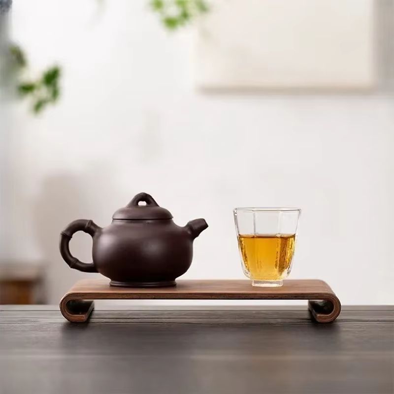 Retro Wooden Display Tray Heat Resistant Rectangular Coffee Table Organizer