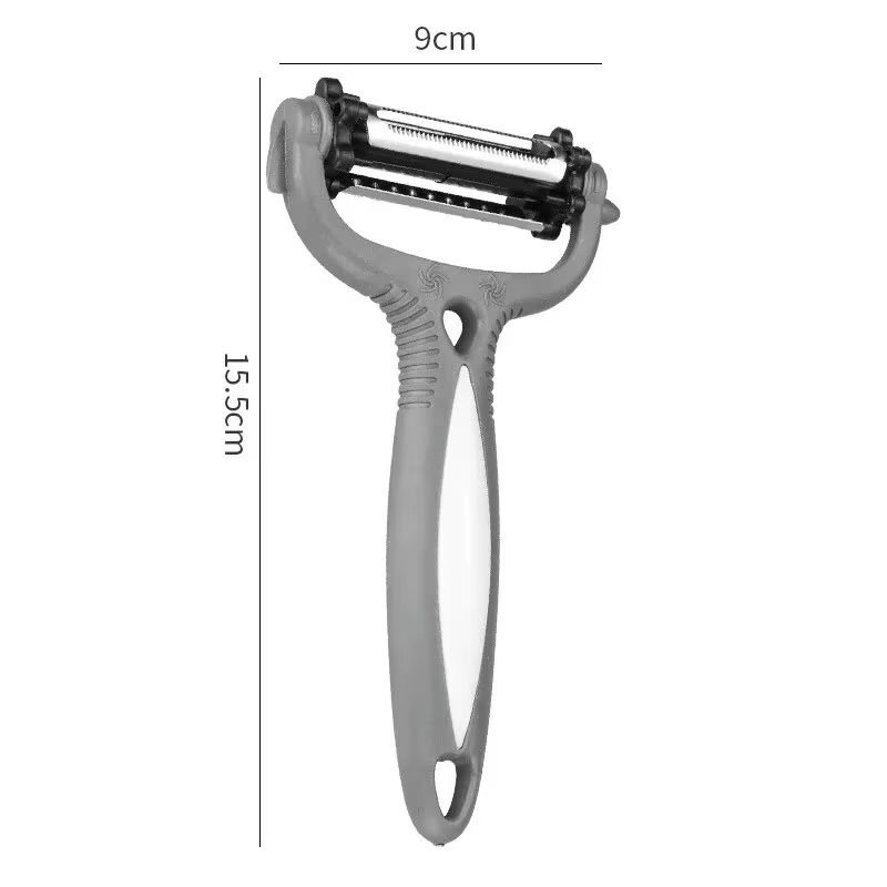 3-in-1 Multifunctional Rotary Peeler – 360° Swivel Vegetable & Fruit Peeler, Cutter, and Slicer