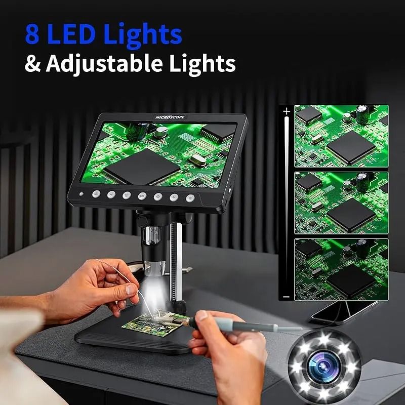 7-Inch IPS High-Definition Digital Coin Microscope