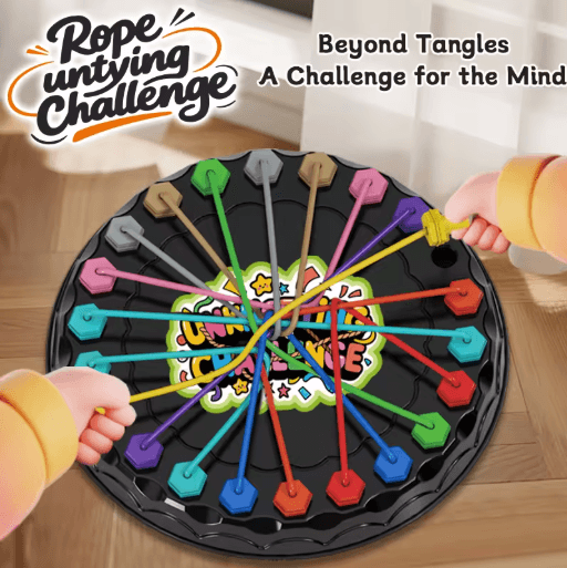 Childrens Puzzle Rope Challenge Board Game Interactive Logic Thinking Game for Kids