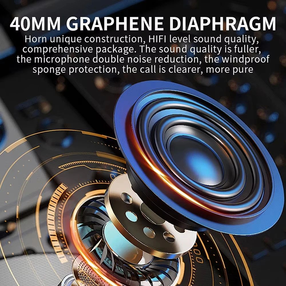 UltraRide Bluetooth 5.3 Motorcycle Helmet Headset with 2000mAh Battery & Waterproof Speakers