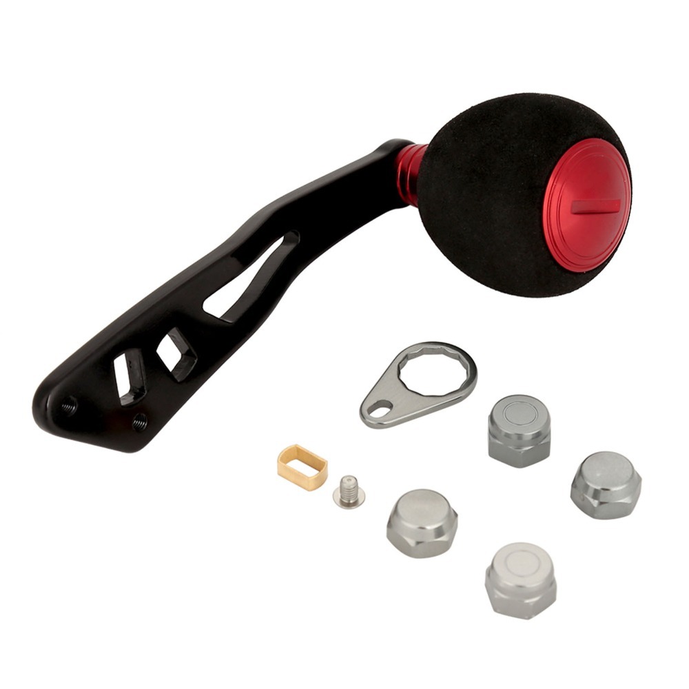 Fishing Reel Rocker Handle with Fittings, Aluminum Alloy Fishing Handle with EVA Grip