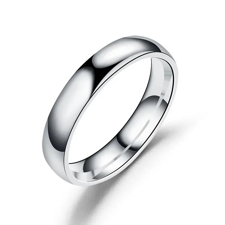 Classic Polished Titanium Ring – Hypoallergenic Minimalist Wedding Band for Men & Women