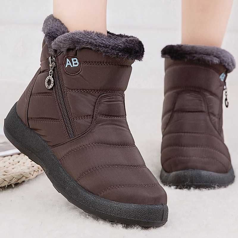 Waterproof Womens Boots, Women's Winter Boots, Ankle Boots With Fur, Snow Boots Women, Low Heels Winter Footwear
