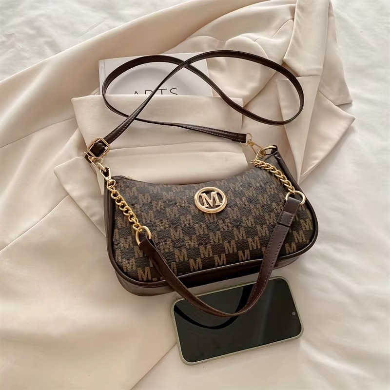Vintage Style Womens Messenger Shoulder Bag with Adjustable Strap Stylish Crossbody Tote Purse
