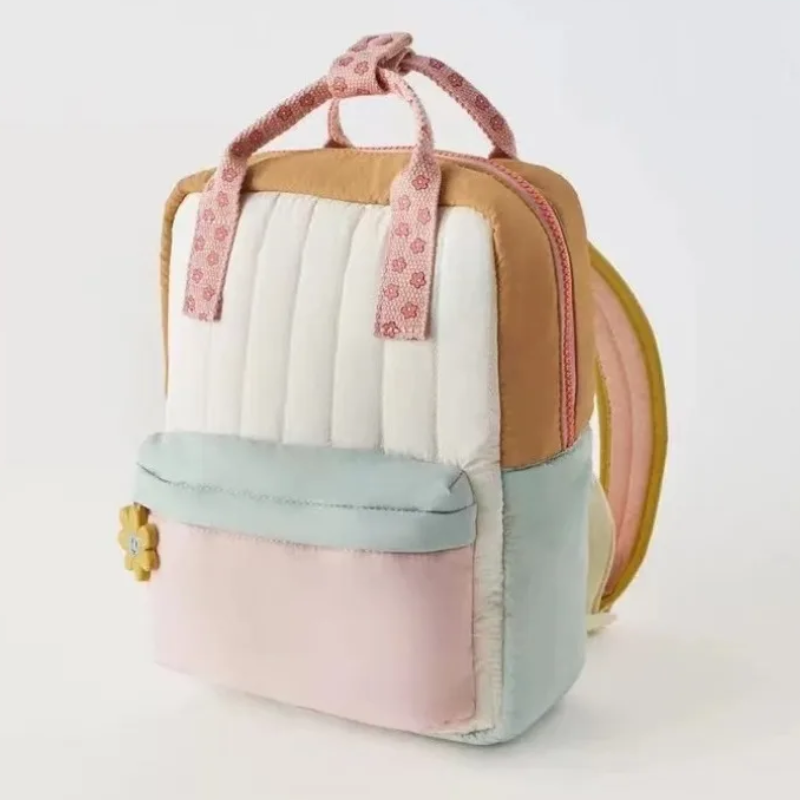 Colorful Small School Bag, New Lightweight Children's Backpack, Cute Sunflower Pendant Kids Shopping Bag