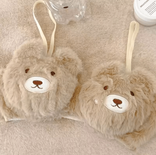 Soft Bear Plush Japanese Style Winter Cute Cartoon Bralette