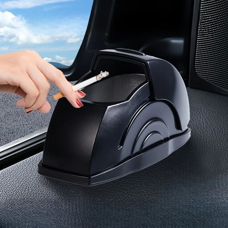 Premium Portable Car Ashtray with Lid Smokeless Odorless Cup Holder Design