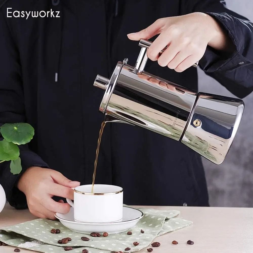 Stainless Steel Stovetop Espresso Maker Moka Pot
