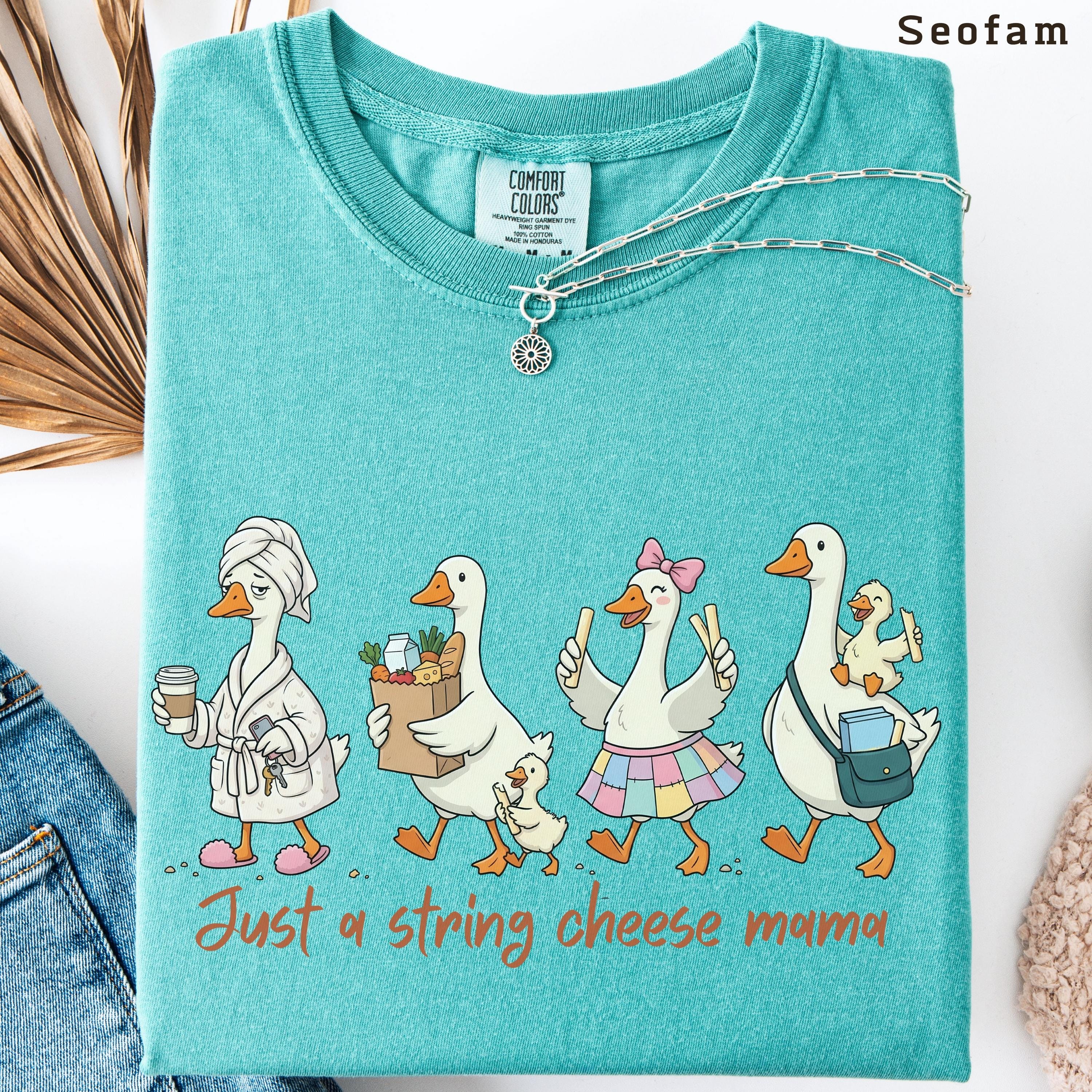 Just A String Cheese Mama Era Mama Comfort Colors Shirt, Mother's Day Gift, Trendy Motherhood Graphic Tee, Funny Silly G