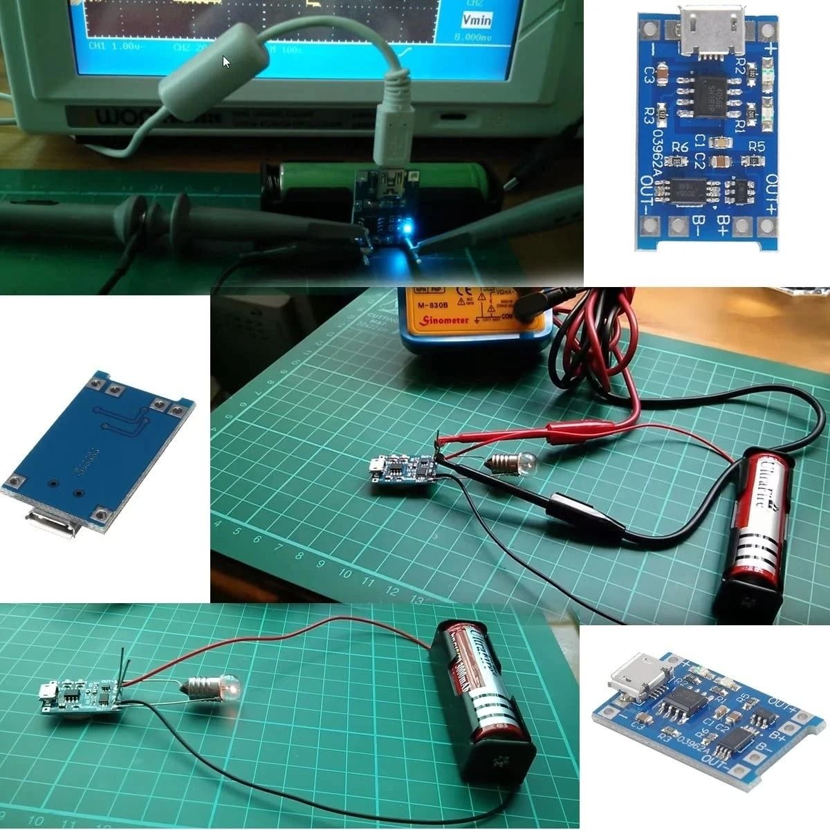 18650 Lithium Battery Charger Module 5V 1A with Protection