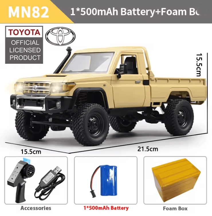 1 to 12 Scale RC Off Road Truck with 4WD and Controllable Headlights