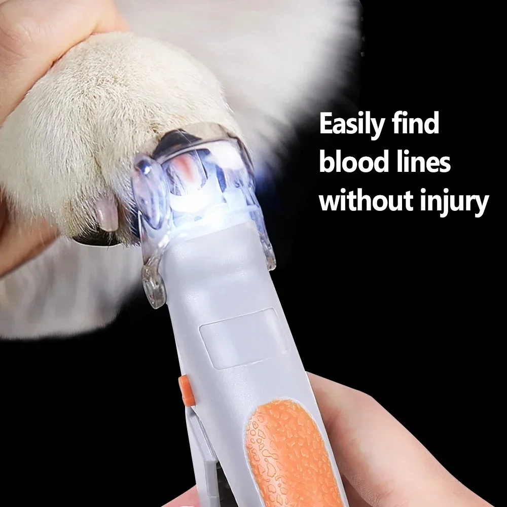 Professional Pet Nail Clipper with LED Light for Cats and Dogs - Precision Scissors for Safe Nail Cutting