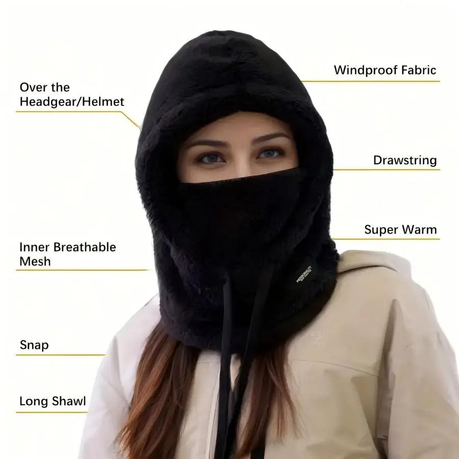 Winter Warm Balaclava Thermal Windproof Ski Hood Face Cover