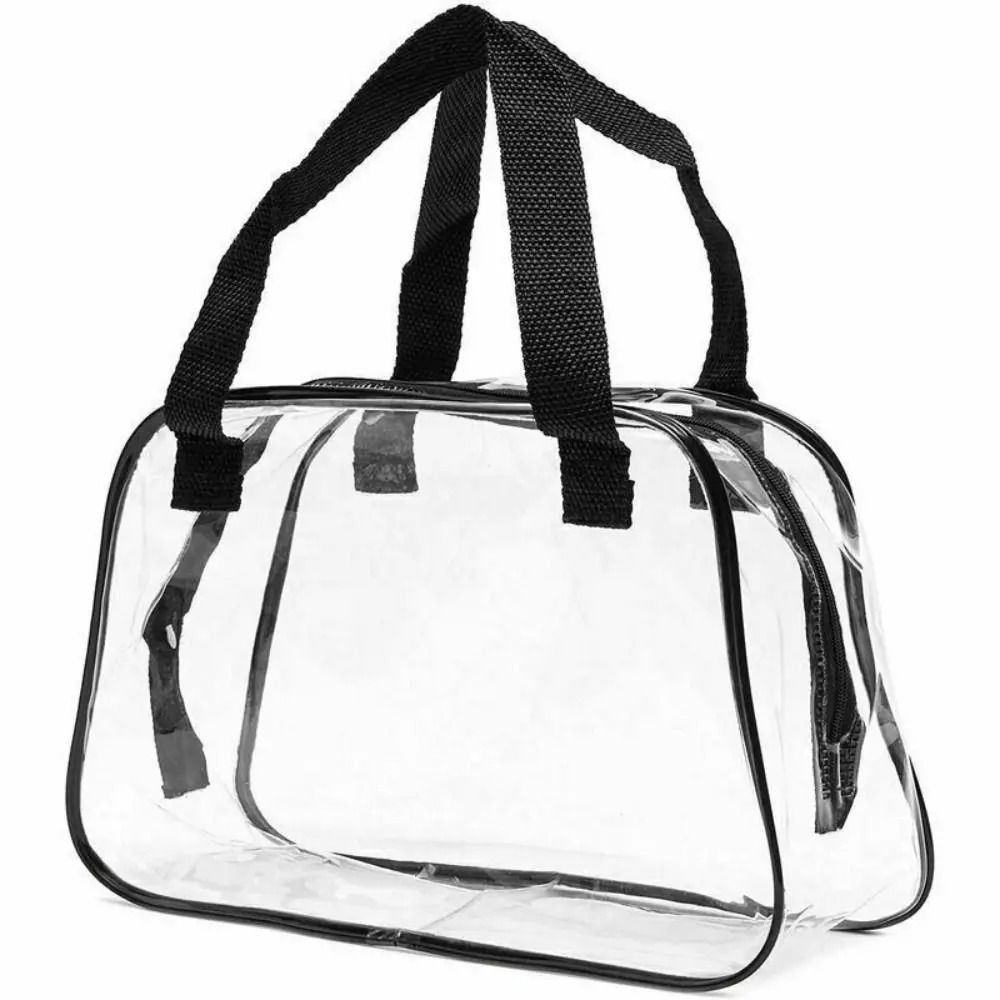 Clear Stadium Approved Tote Bag – Transparent PVC Shoulder Bag for Travel, Concerts, and Events