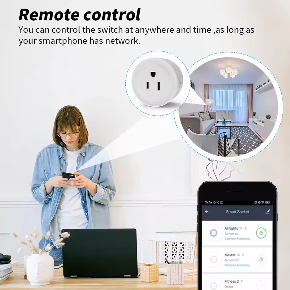 WiFi Smart Plug – Voice-Controlled Outlet with Alexa and Google Assistant Compatibility
