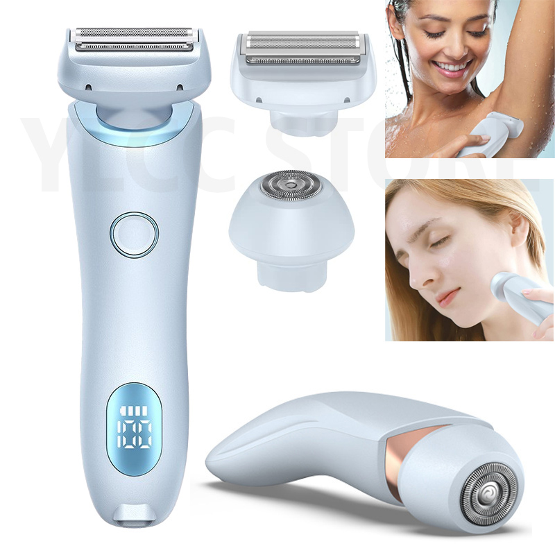 Electric Razor for Women  Waterproof Trimmer for Face, Underarms, Legs, and Body Hair Removal