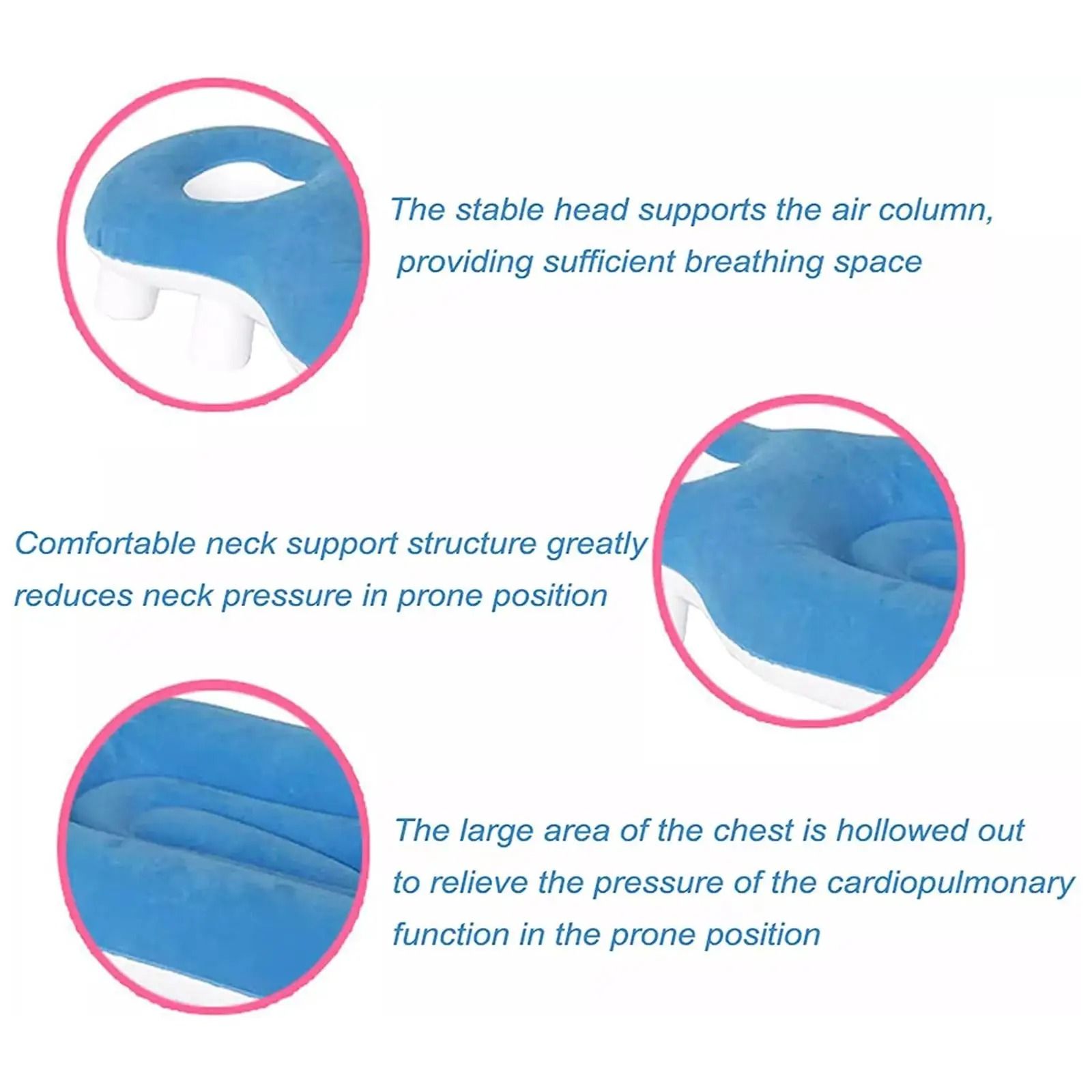 Face Down Pillow Inflatable Post Eye Surgery Recovery Pillow