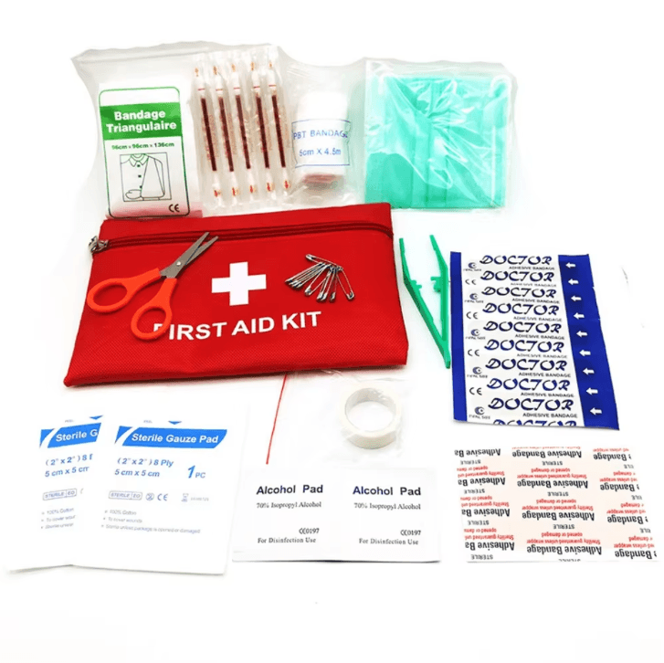 13-Piece Portable First Aid Kit – Essential Wound Care Emergency Set for Outdoor, Travel & Home