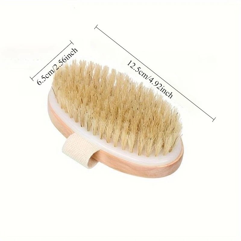 Natural Wooden Bristle Body Brush | High-Status Deep Cleansing Spa Tool