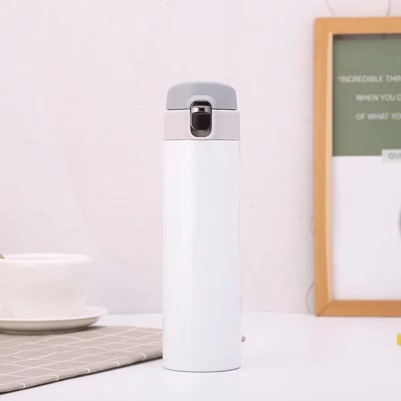 Students School Thermos Cup Creative Bullet Cover Direct Drinking Water Bottle 500 ml (16.91 fl oz)