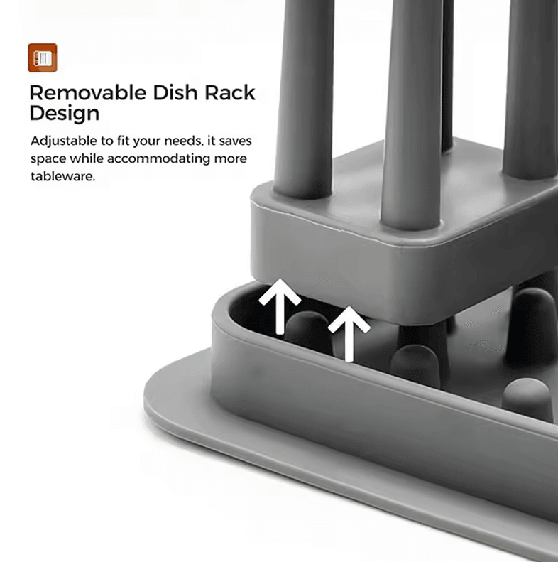 Adjustable Silicone Dish Drying Rack – Kitchen Dish Drainer Organizer