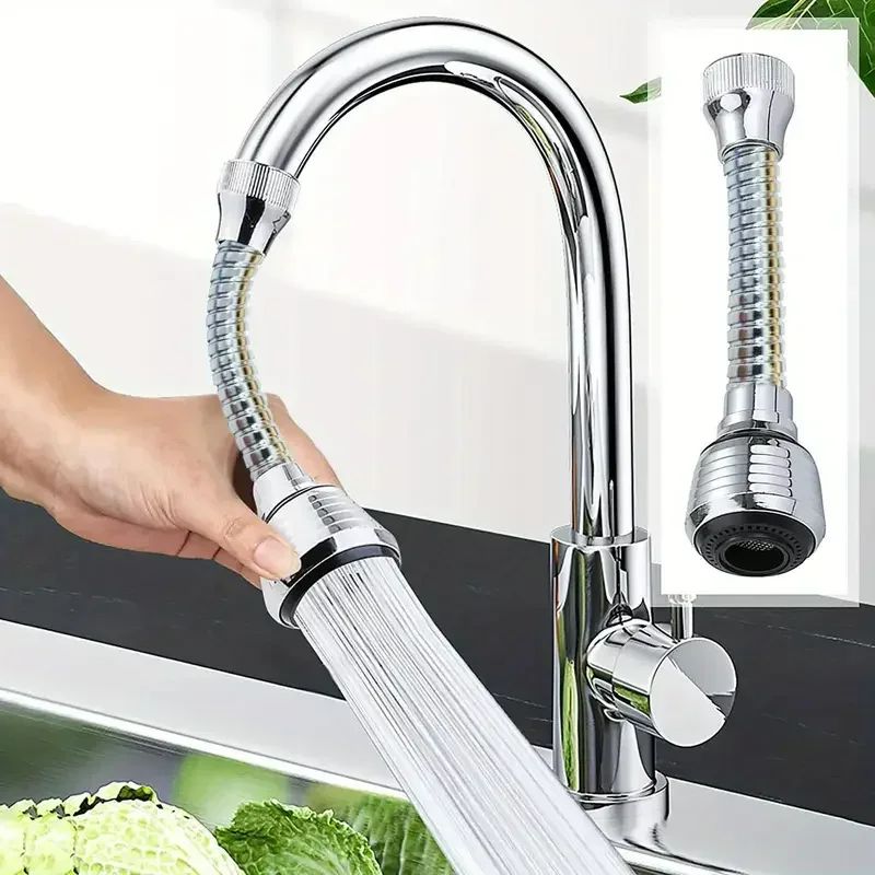 360 Rotating Kitchen Faucet Sprayer Attachment, Anti-Splash Faucet Extender with Universal Tap Nozzle