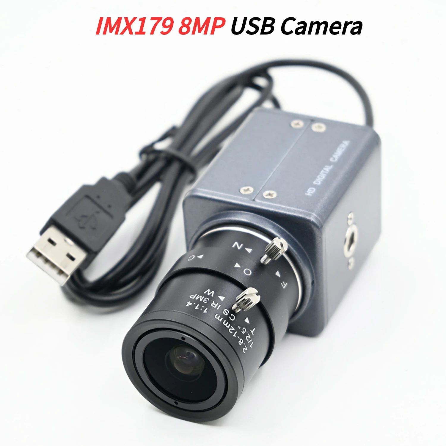 IMX179 8MP HD USB Camera Module with Varifocal CS Lens 3264x2448