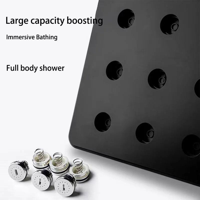 High Pressure Rainfall Shower Head Large Top Spray Universal Bathroom Set