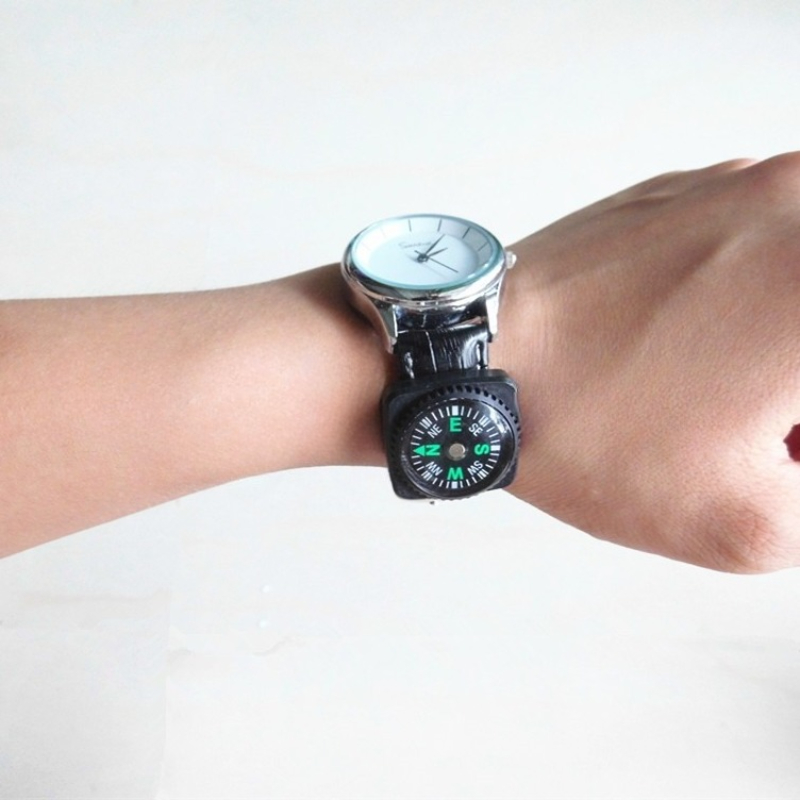 Mini Watch Band Compass for Hiking Camping and Survival