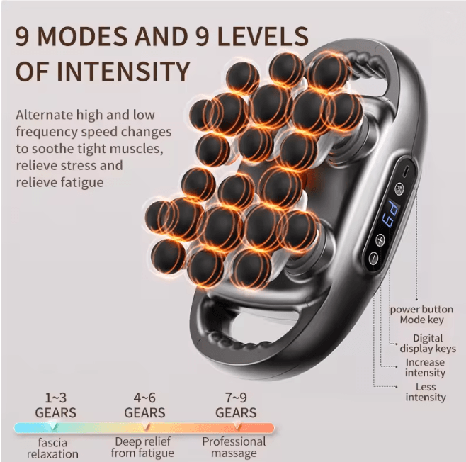 Professional Deep Tissue Massage Gun with 24 Heads High Power Muscle Relief