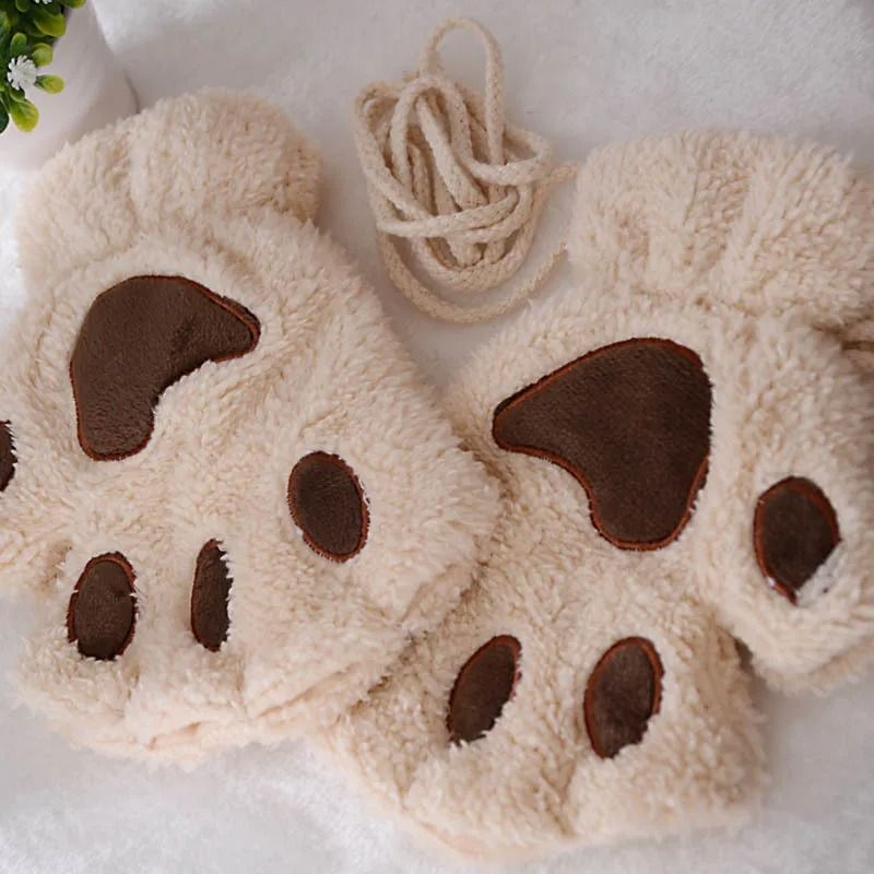 Plush Fingerless Hand Warmers