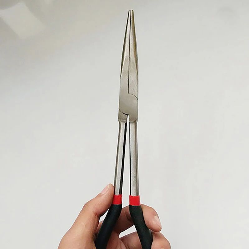 PrecisionGrip Carbon Steel Needle-Nose Fishing Pliers – Long Handle Non-Slip Gripper Tool