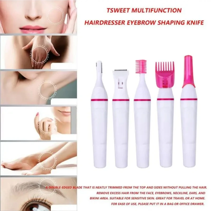 GlowSmooth Womens Electric Shaver Facial Hair Remover and Eyebrow Trimmer