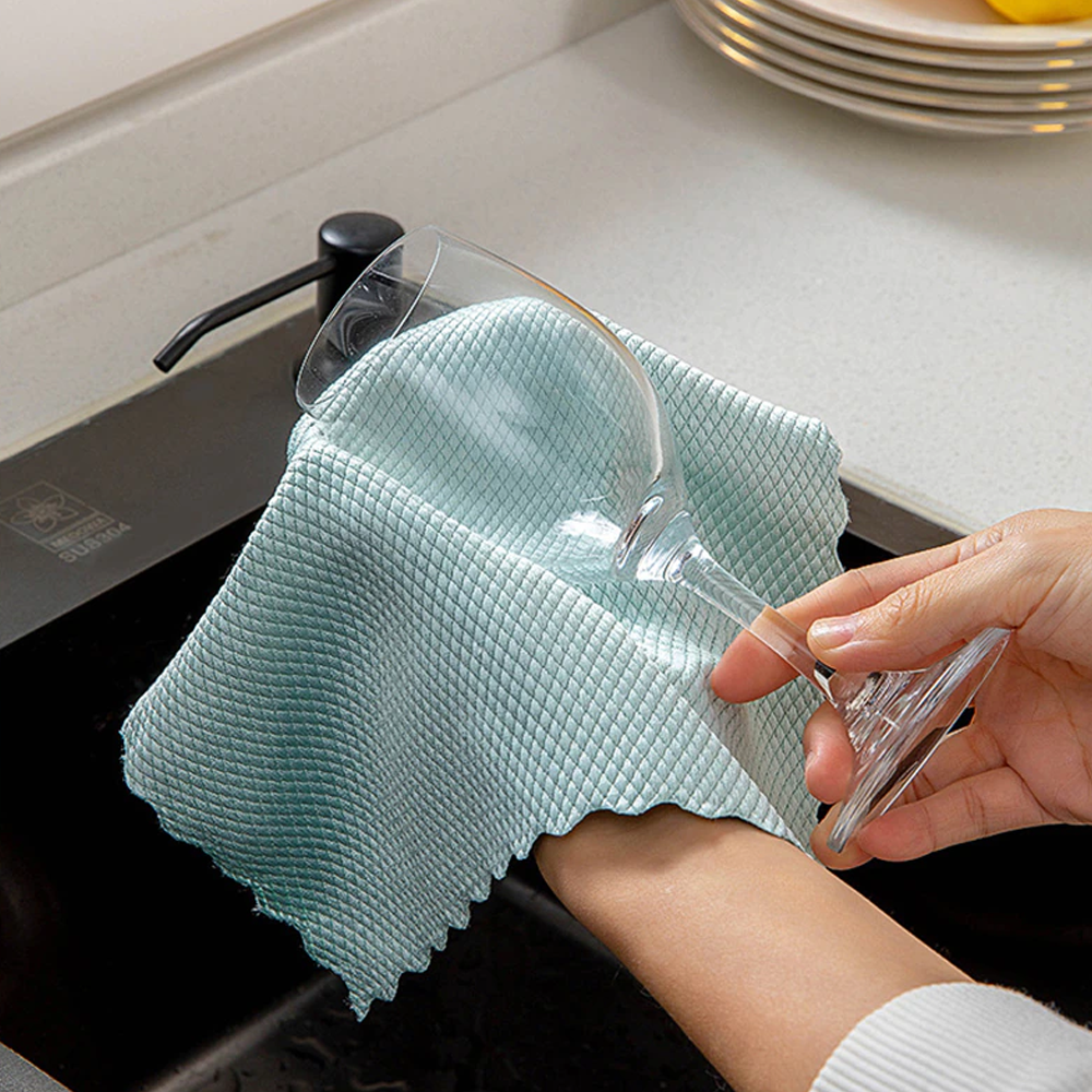 Fish Scale Microfiber Polishing Cleaning Cloth