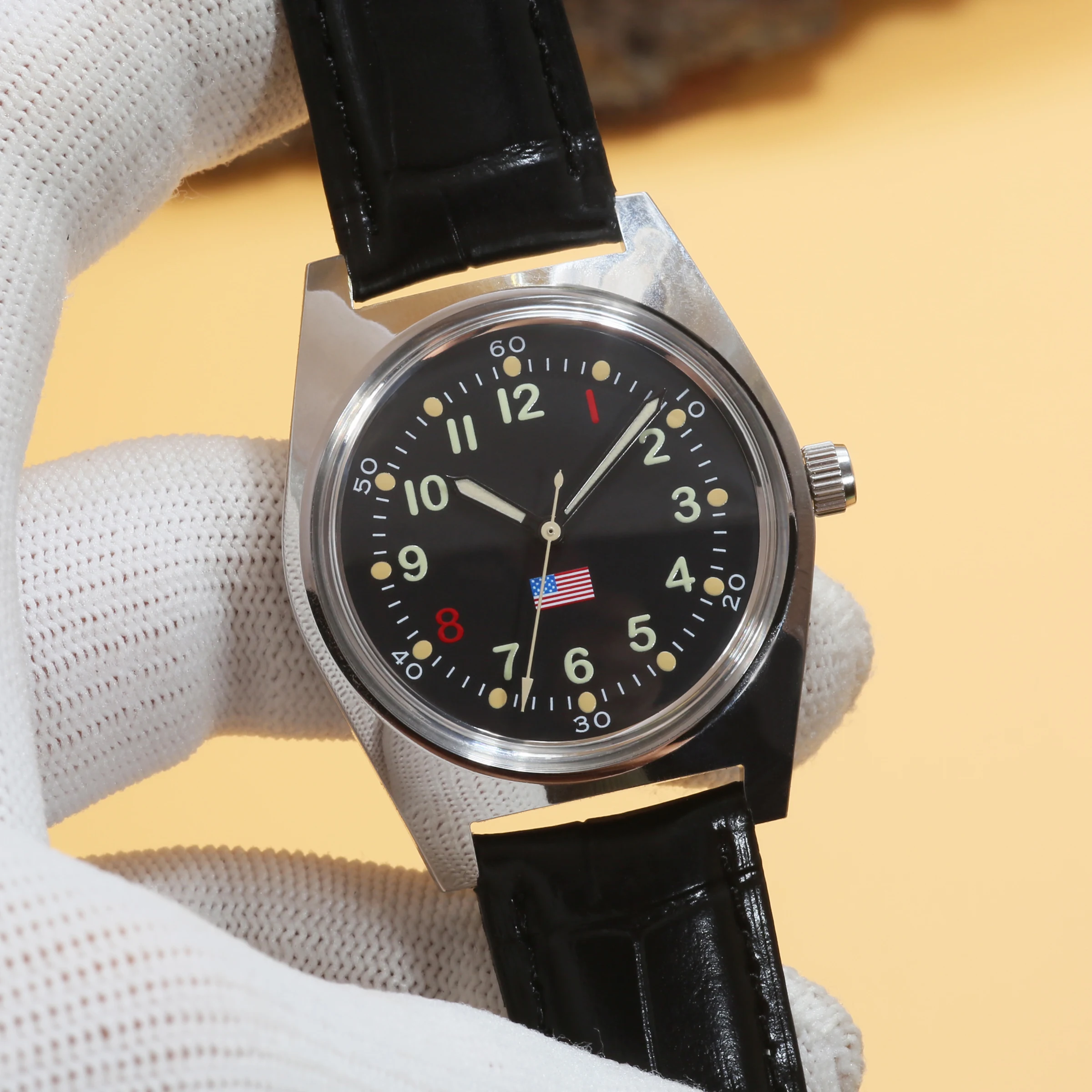 PHANTOM Men Retro Mechanical Watch Stainless Steel, Waterproof, Military Design Manual Movement