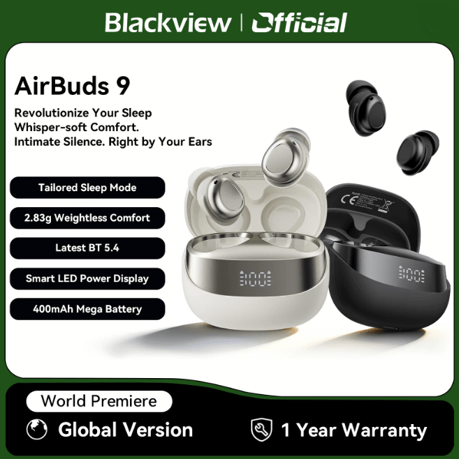 Blackview AirBuds 9 Wireless Bluetooth Earbuds Touch Control Headphones