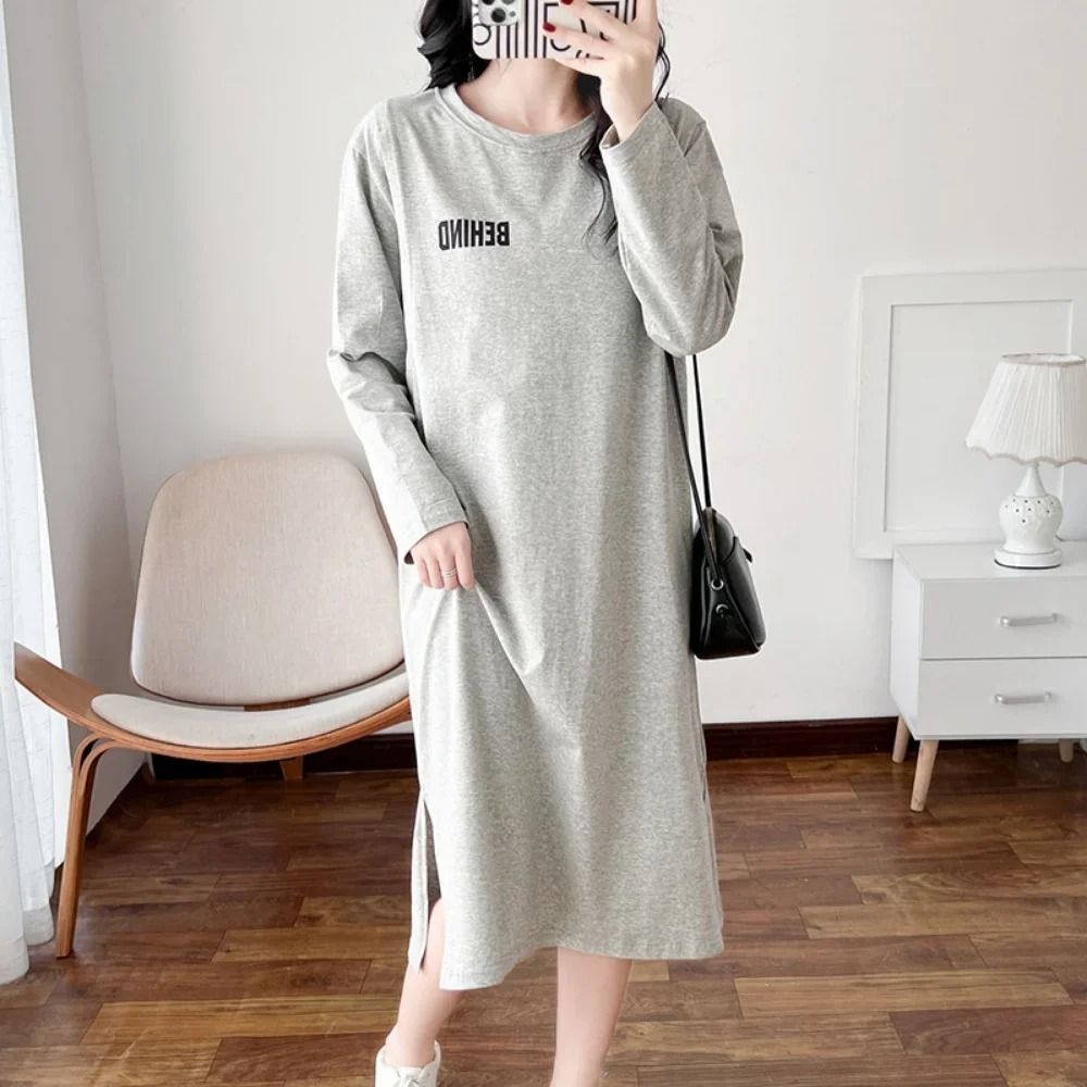 Casual Printed Maternity and Breastfeeding T-Shirt Dress
