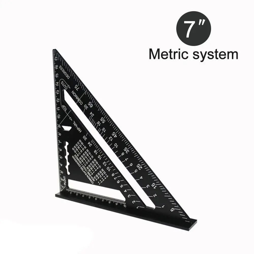 7 Inch Aluminum Alloy Triangle Ruler
