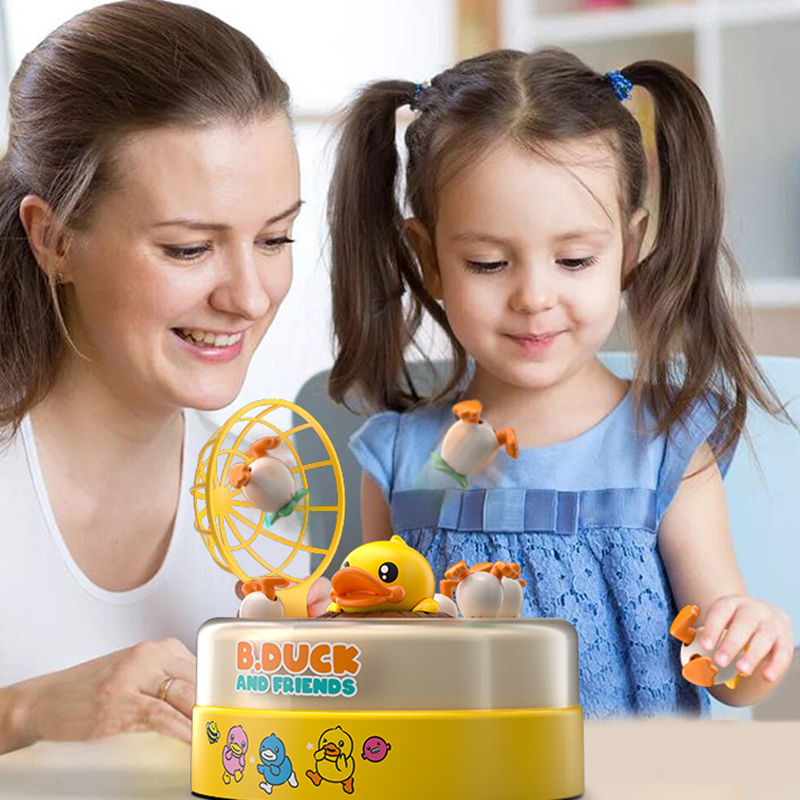Children Bouncing Turntable Duck Toy, Puzzle for Concentration Training and Parent Child Interaction