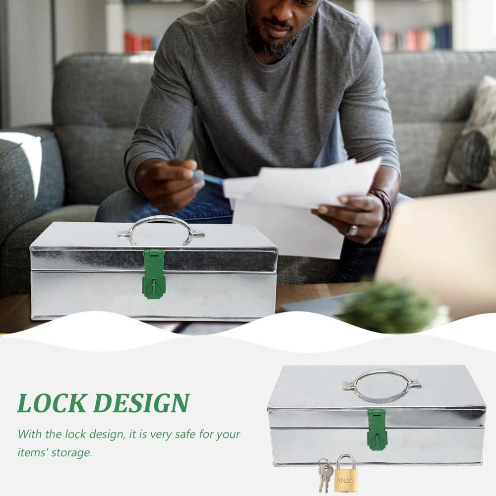 Premium Fireproof Metal Document Safe Box for Secure Storage