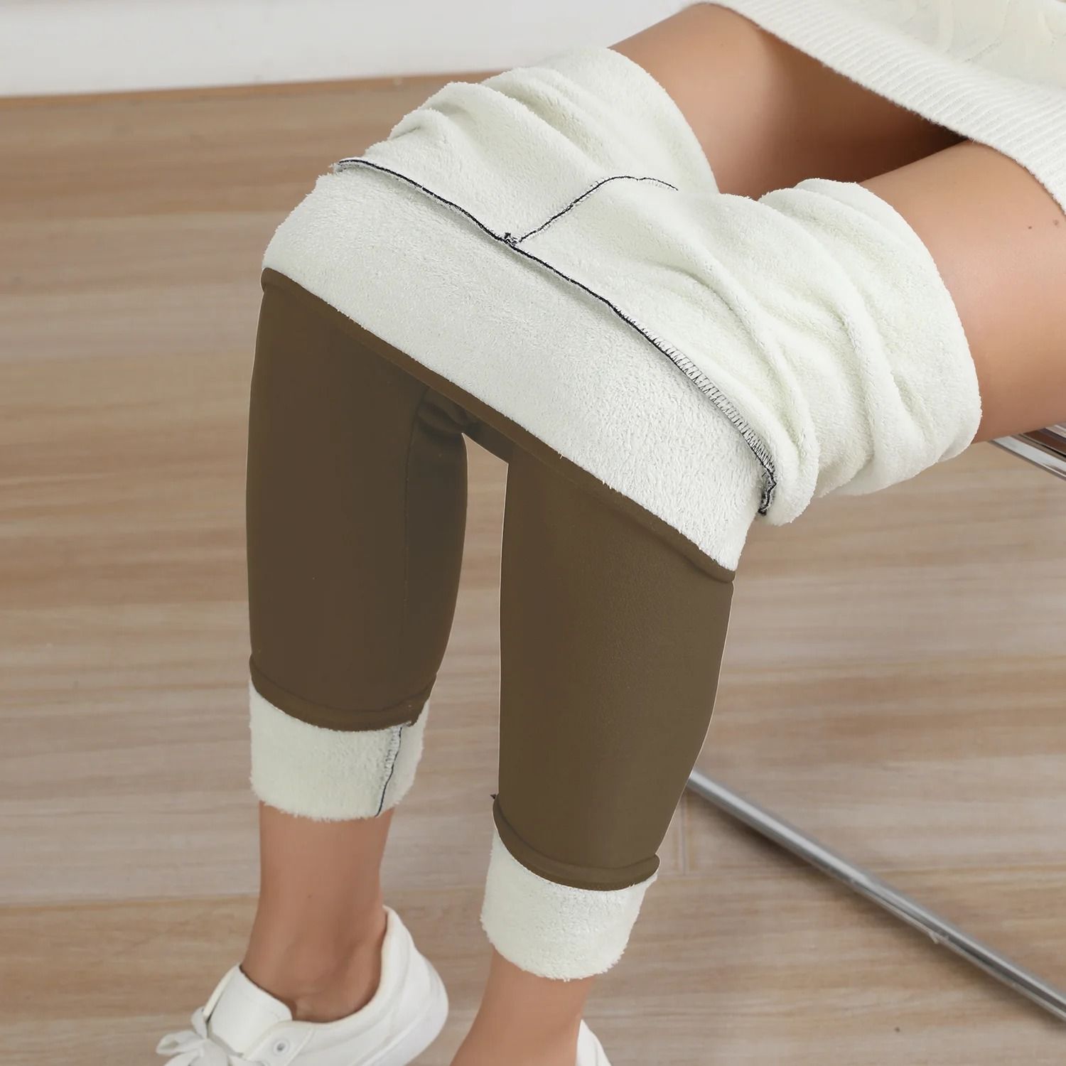 Women High Waist Fleece Lined Winter Leggings