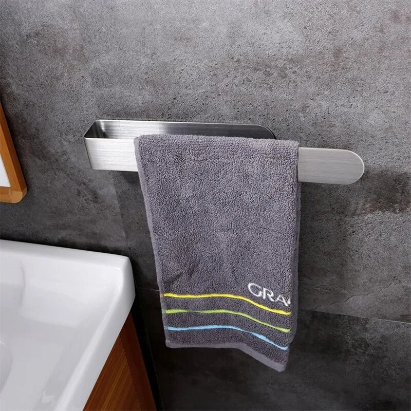 Towel Rack Non-punched, Self-adhesive Bathroom Rack, Kitchen Towel Hand Towel Rack, Household Items