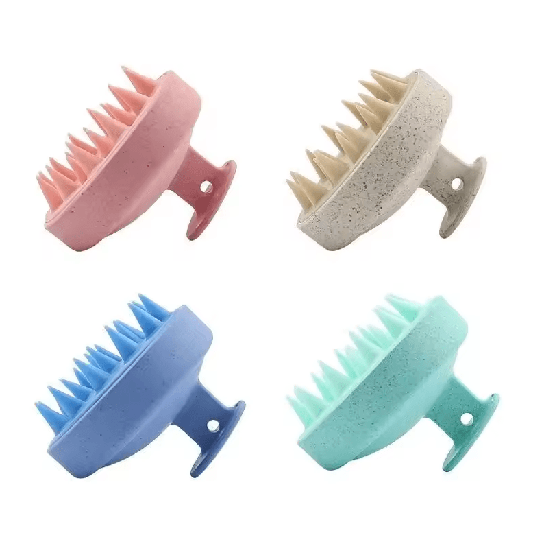 Silicone Shampoo Brush Head Scalp Massage Comb Hair Washing Comb Body Massage Brush Bath Shower Brush Salon Hairdressin