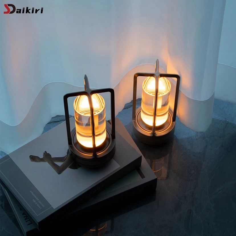 Rechargeable LED Crystal Touch Table Lamp with Aluminum Alloy Base