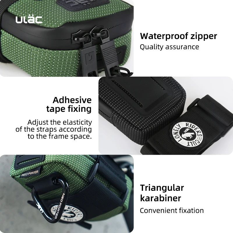 ULAC 0.5L Waterproof Bicycle Saddle Bag Shockproof Mini Rear Tail Pouch