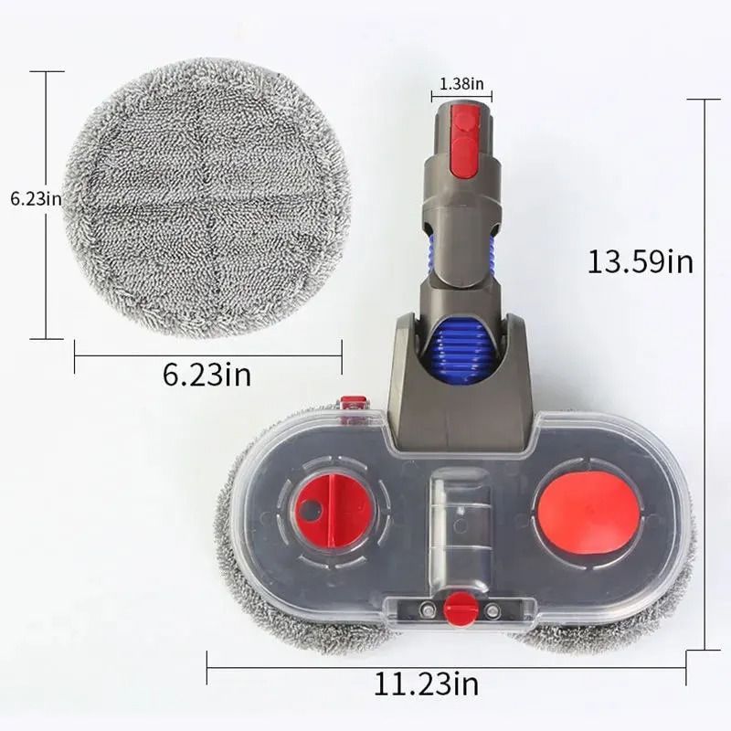Electric Mop Head Kit Compatible with V7 V8 V10 V11 V15 Vacuum Models with Water Reservoir and Cleaning Cloths