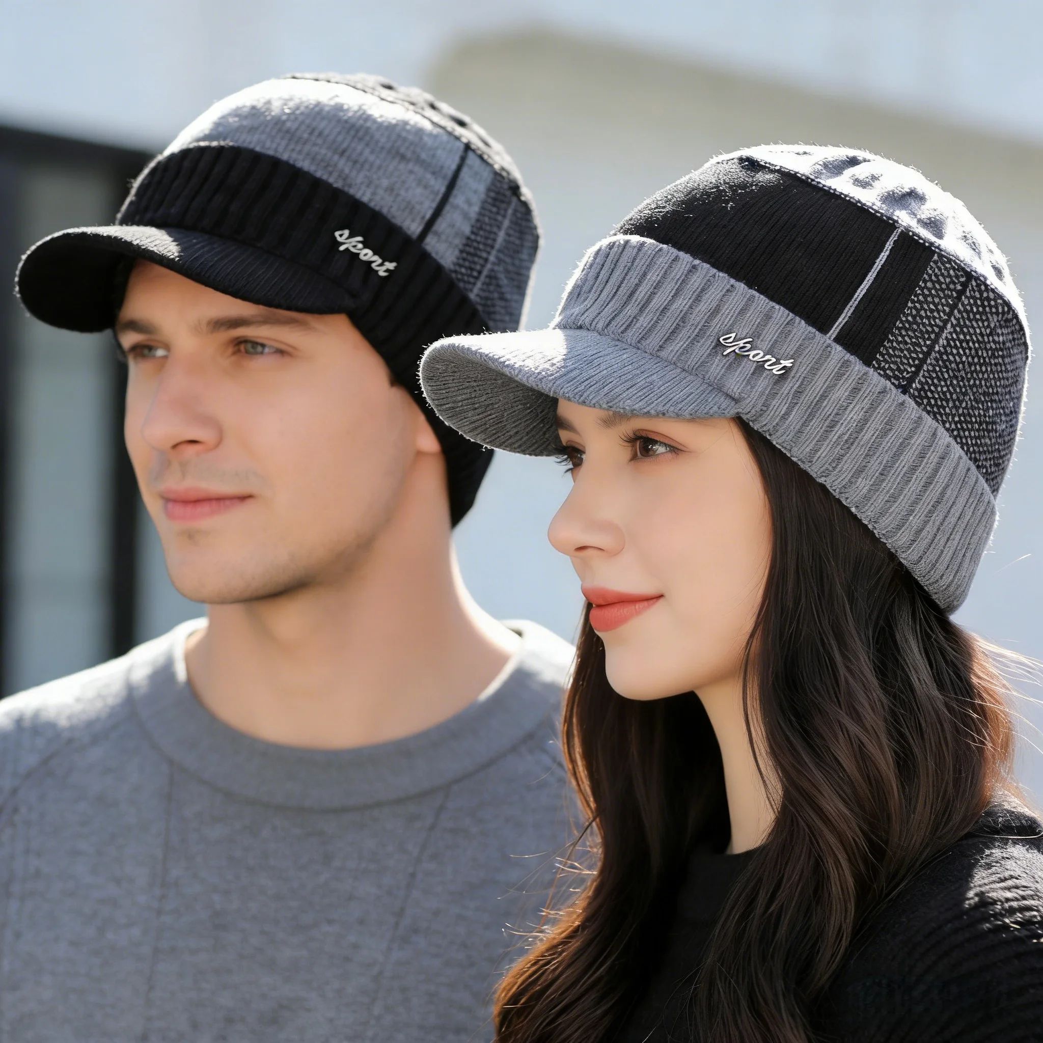 Fur Lined Beanie with Brim - Unisex Winter Hat with Brim for Warm, Wind-Blocking Comfort