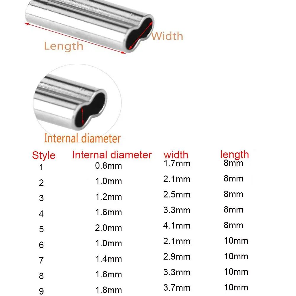 100PCS Fishing Double Barrel Crimp Sleeves Kit