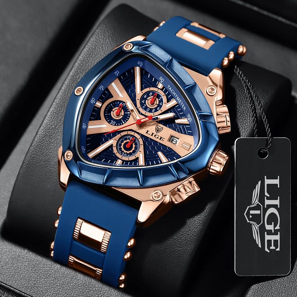 Luxury Waterproof Mens Quartz Watch with Large Dial